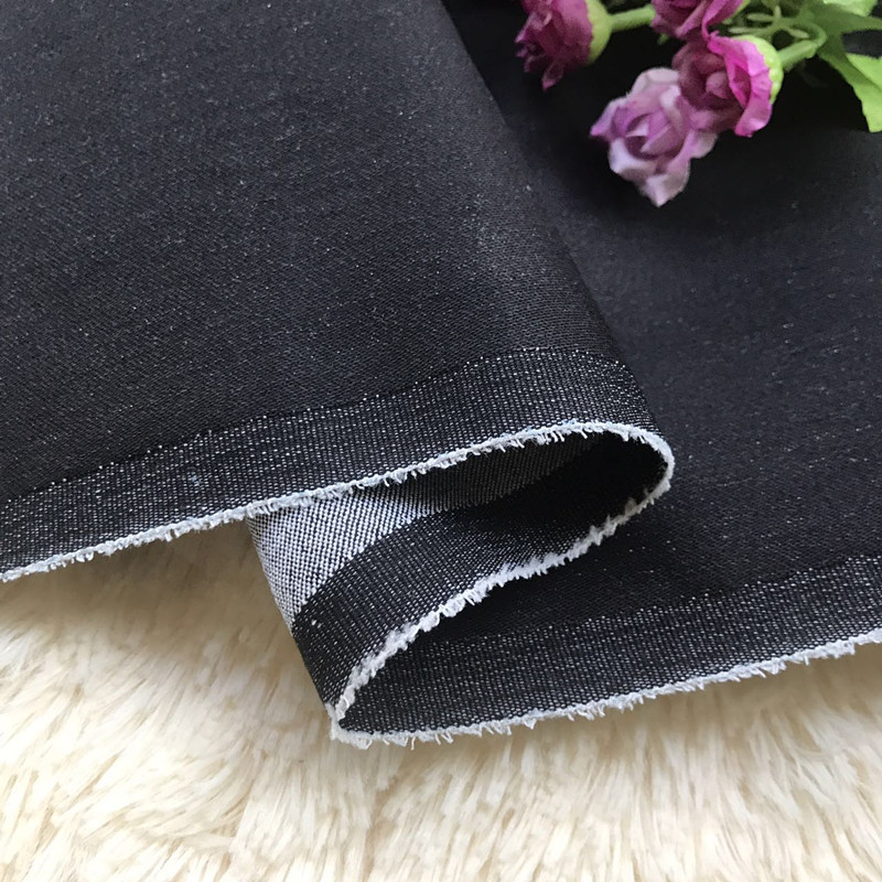 Màu xanh co giãn dày cộng với vải nhung vải nhung quần handmade DIY vải cotton quần áo vải vải thun sọc