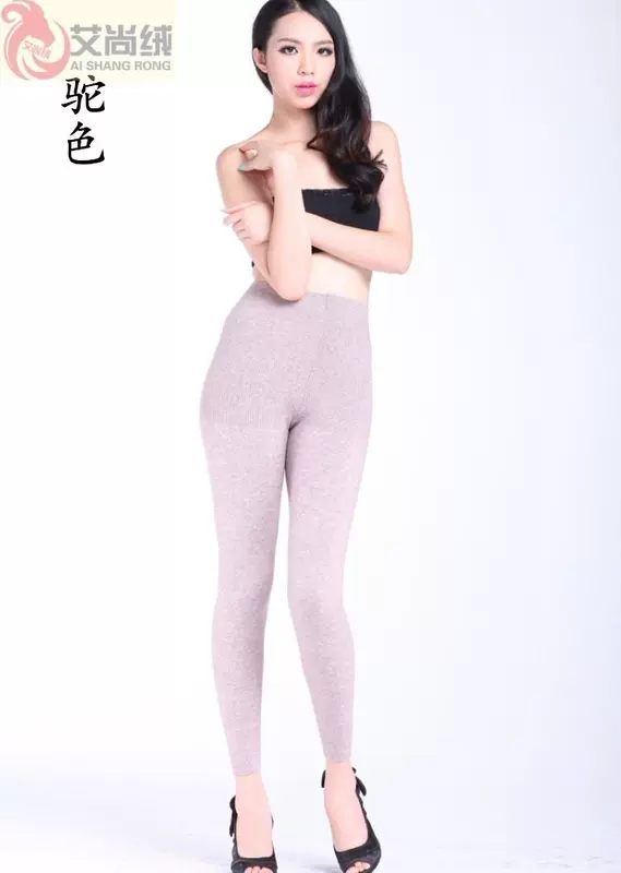 Quần cashmere nam dày ấm len đan quần nữ phần mỏng mặc legging liền mạch mỏng mùa thu và mùa đông quần legging nữ đẹp