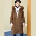 Evaouxiu Yihua Ou Xiu 2019 mùa đông nữ mới thắt lưng ấm áp giảm béo áo lông cừu - Faux Fur áo dạ ép lông cừu dáng ngắn Faux Fur