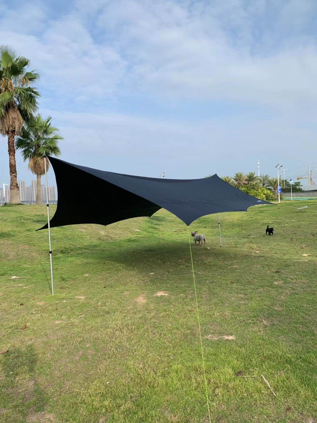 Octagonal black canopy custom tent with vinyl explosion-proof rain