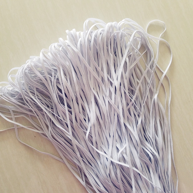 Thin flat elastic belt high elastic belt mask belt sleeve cloth cloth cover 0 3 0 5 0 7cm household rubber band