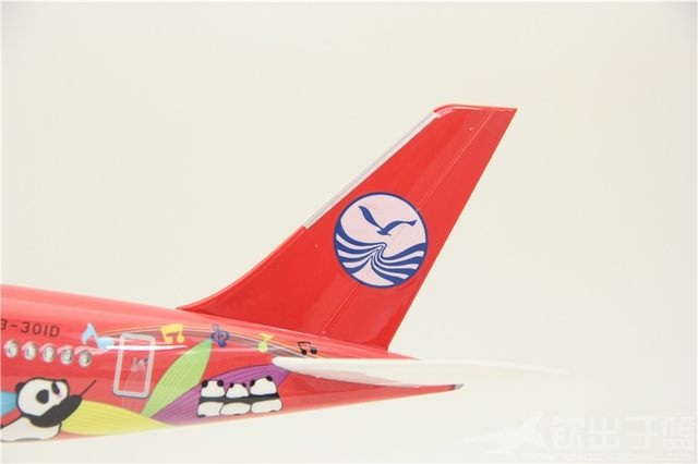 ຮູບແບບເຮືອບິນ Airbus A350-900 Sichuan ສາຍການບິນ Panda painted ເຮືອບິນໂດຍສານ Sichuan Airlines ເຮືອບິນ Resin 47 ຊມ