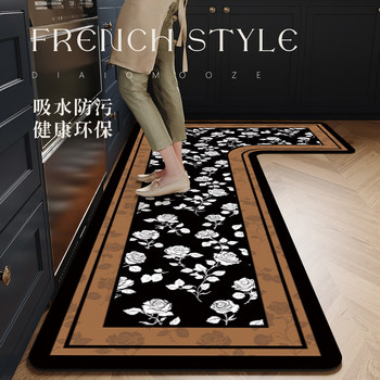 Kitchen special floor mats, household long carpets, oil-absorbing and water-absorbing kitchen mats, stain-resistant, non-slip, water-absorbing mats, door mats