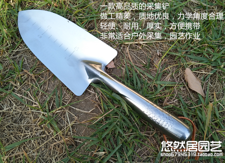 Xẻng inox cao cấp Vật tư sân vườn Tất cả thép trắng với quy mô đào vườn trồng hoa và dụng cụ trồng rau vòi tưới lan