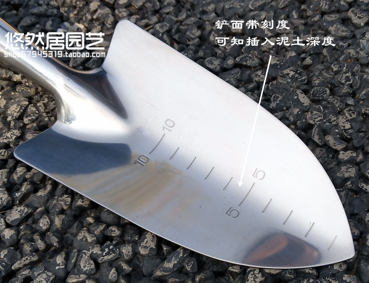 Xẻng inox cao cấp Vật tư sân vườn Tất cả thép trắng với quy mô đào vườn trồng hoa và dụng cụ trồng rau vòi tưới lan