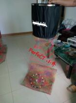 Xiaoqiao Black pit pure hand-woven tennis racket thickened lightweight folding wear-resistant stainless steel color beads competitive fish pocket