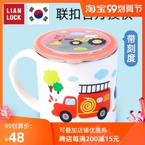 South Korea United button car childrens water Cup 304 stainless steel hand cup Double Cup heat insulation baby drink water