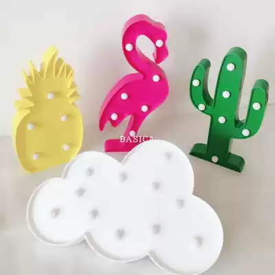ins decorative lights, burning birds, cactus lights, girl's heart room photo props, net red bedroom decoration accessories