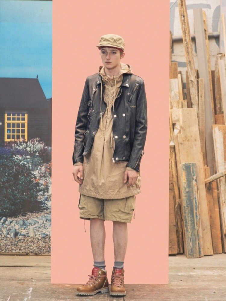 undercover uc 17ss rock locomotive leather jacket punk jacket 