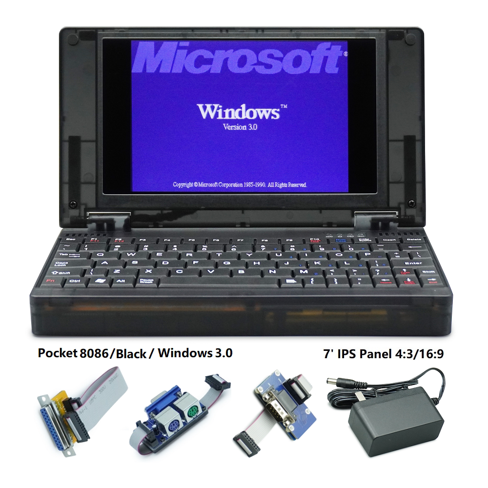 Pocket8086 Компьютер под управлением DOS Windows3.0 8086CPU 8088CPU ретро компьютер