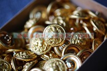 American public hair USN uniform gold copper button imported sea cadre windbreaker banquet dress retro exquisite copper buckle