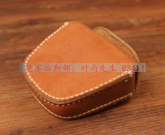 59 Cowhide goggles box Handmade cowhide change key earphone data debris fanny pack Leather lighter set