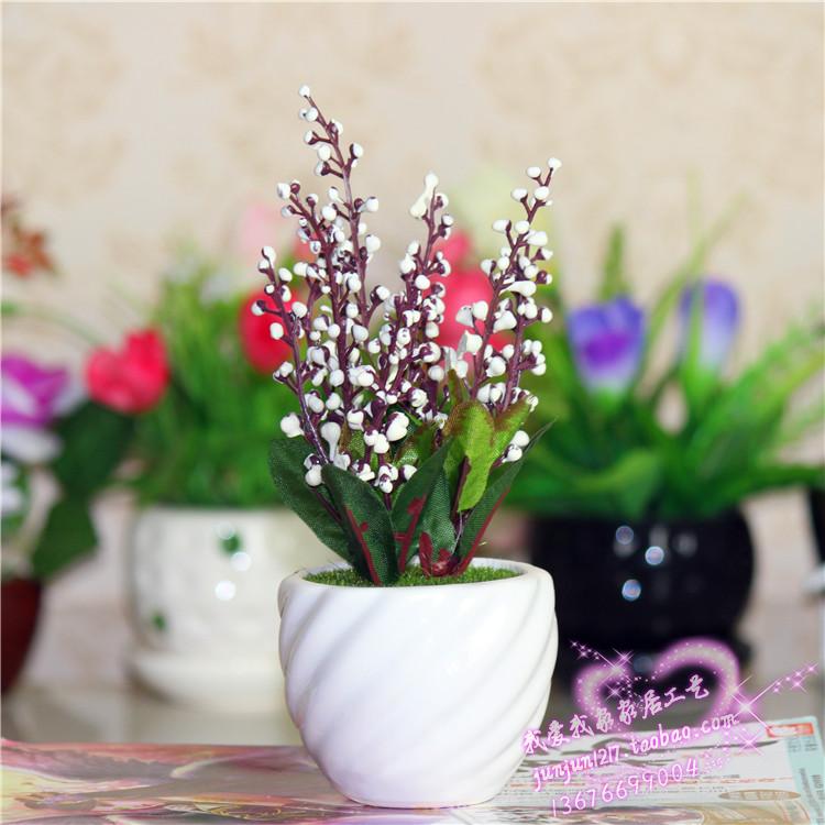 Phụ kiện nhà mới chậu nhỏ mô phỏng phụ kiện nhà trang trí hoa giả đồ nội thất nhà mô phỏng hoa phụ kiện trang trí bàn làm việc