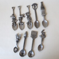 vintage Western antique spoon medieval retro commemorative spoon sweet spoons to decorate silver-coated photographic pendulum items