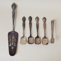 Vintage Western antique spoon Medieval retro commemorative spoon Dessert spoon decorative silver-plated gourmet photography props