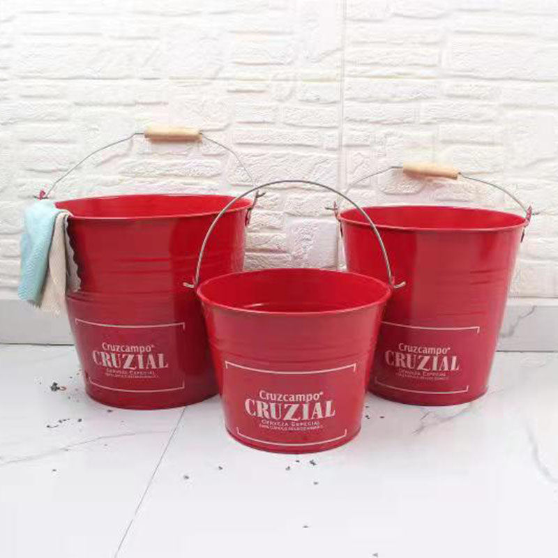 Bar Creative Ice Bucket Home Champagne Red Wine Beer Barrel Commercial KTV Ice Town Beverage Outdoor Supplies Iron Barrel