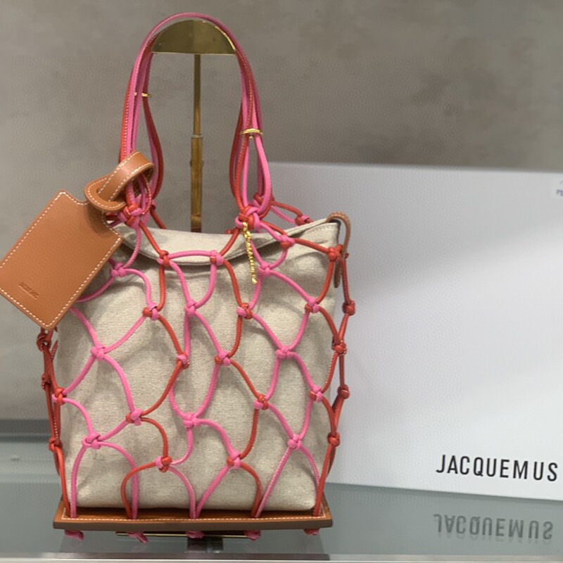 2025 New Jacquemus Mesh Tote Bag, Holiday Style Beach Simple Fashion Shoulder Handbag