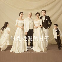 Hanfeng rice color family portrait cotton background tie-dyed cotton background simple style ice oil painting photo background