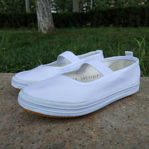 Adult Gymnastics White Shoes Children Performance White Dance Performance Shoes Flat Bottom Nurse Shoes Kindergarten Student Group