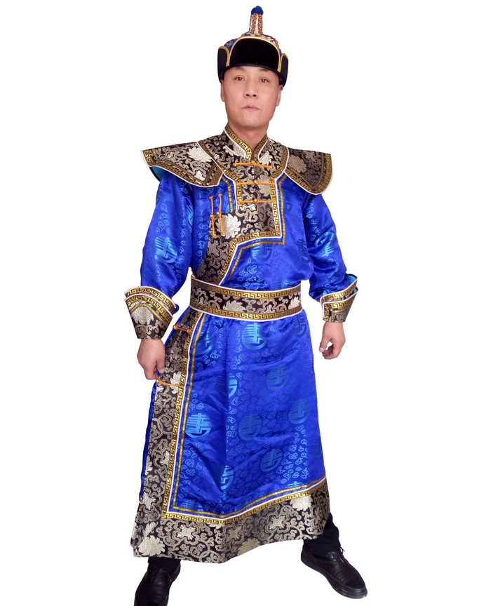 Quần áo cao cấp Mông Cổ nam Áo choàng Mông Cổ Trang phục dân tộc Trang phục Mông Cổ nam hoàng tử bộ đồ dân tộc