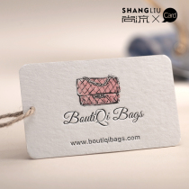 Fashion womens bag tag private custom design printing concave-convex process 450 Kt thick environmentally friendly paper New Products