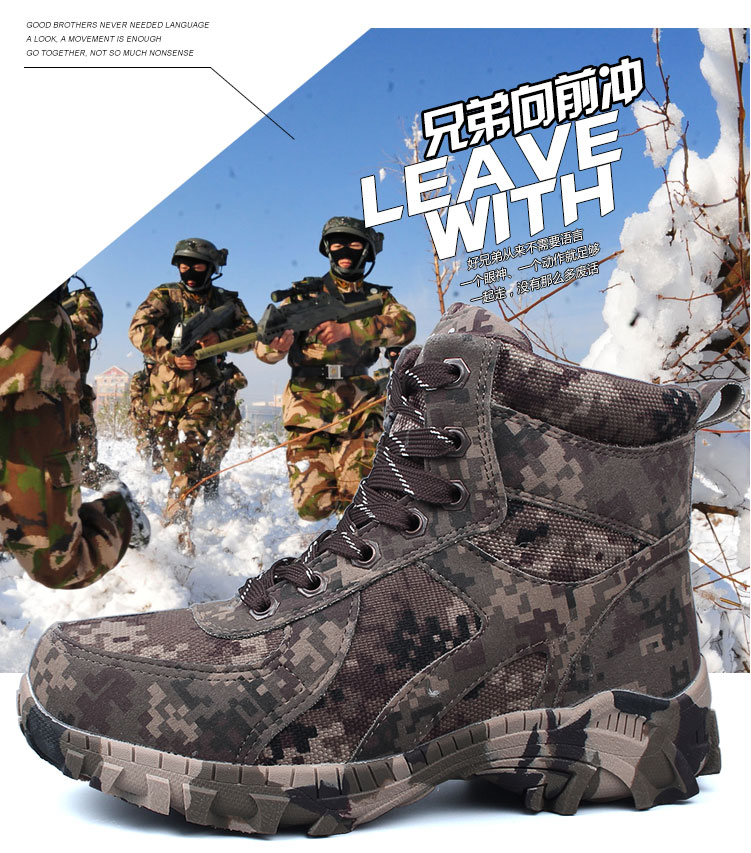 Của nam giới thường booties ngoài trời giày bông khởi động mùa đông ấm khởi động quân sự len tuyết khởi động của người đàn ông da khởi động người đàn ông Hàn Quốc khởi động