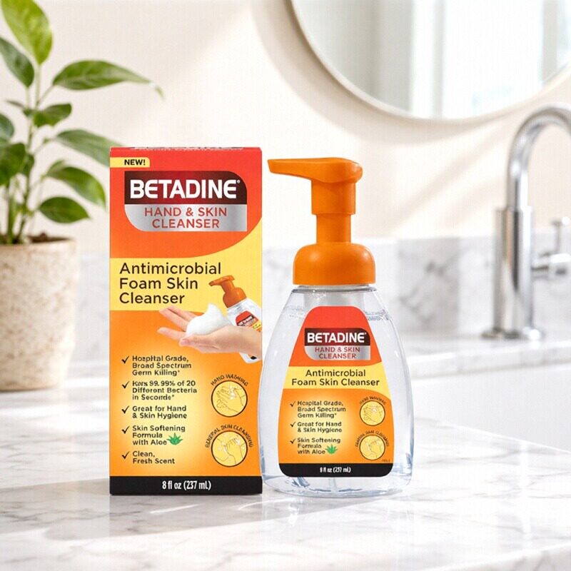 Imported from the United States, Betadine Medical-Grade Antibacterial Foam Hand Sanitizer for Home Use, 237ml Imported from the United States, Betadine Medical-Grade Antibacterial Foam Hand Sanitizer for Home Use, 237ml