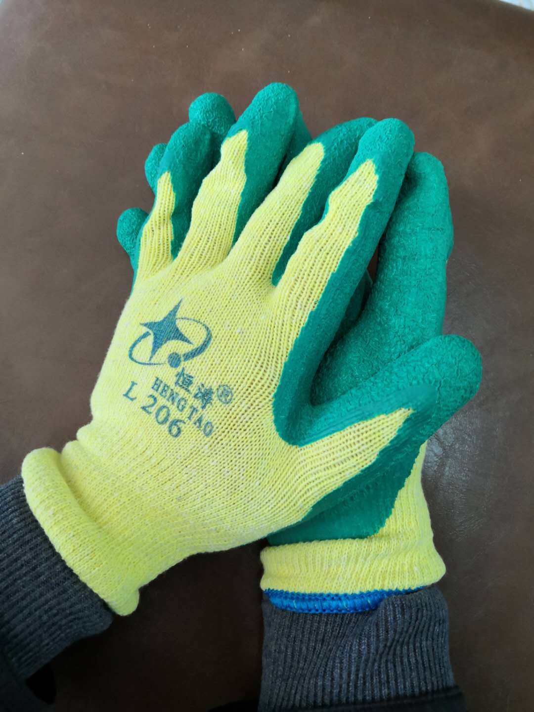 Xingyu Hengtao L206 rubberized gloves, protective anti-cut gloves for workers on site, non-slip, oil-proof, thick and comfortable