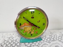 Early production Feige brand mushroom bear alarm clock White Pigeon pure copper mechanical linkage wall clock nostalgic old-fashioned second-hand