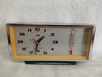 Early production band thermometer Shanghai alarm clock machinery string pure copper movement alarm wall watch nostalgia old-fashioned object