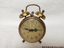 Early North Star alarm clock Germany original pure copper mechanical movement behind the old clock collection of old retro