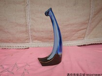 Early flow glaze old porcelain vase handicraft decoration ceramics collection second-hand nostalgic old-fashioned objects