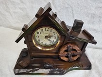 Japanese original CITIZEN XIron City eight-sound box wooden shell alarm machinery echo clock Old Zhou clock European style