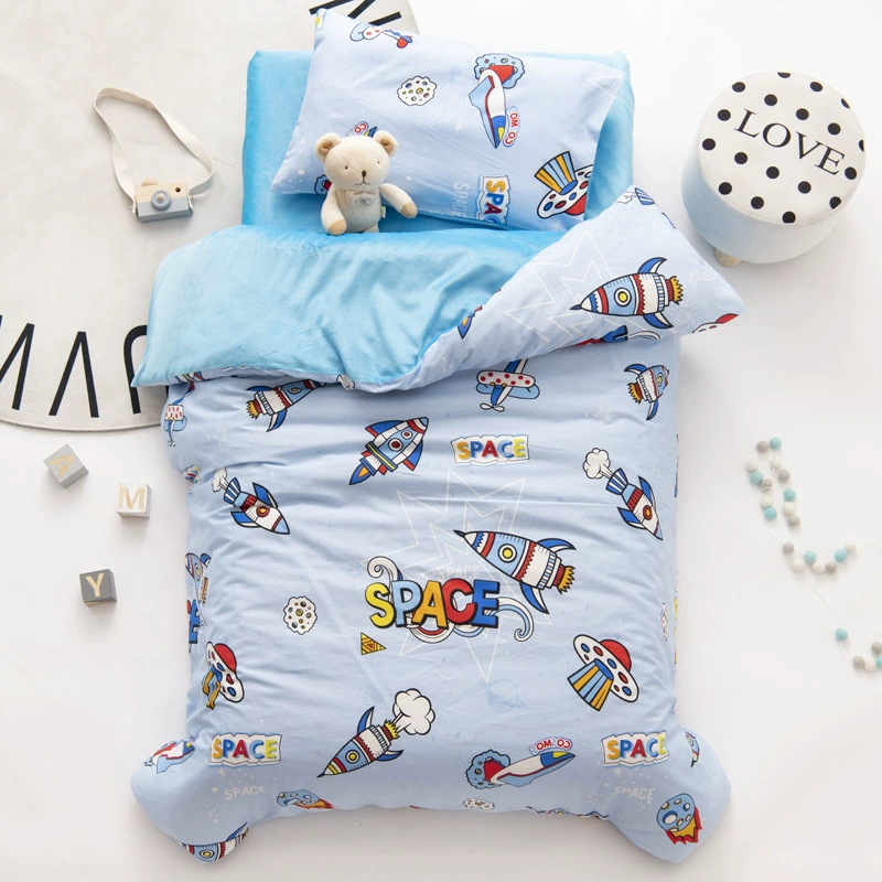 Bộ phim hoạt hình mùa đông mẫu giáo quilt bộ ba hoặc bốn bộ chăn ga gối cotton dày cho bé - Bộ đồ giường trẻ em