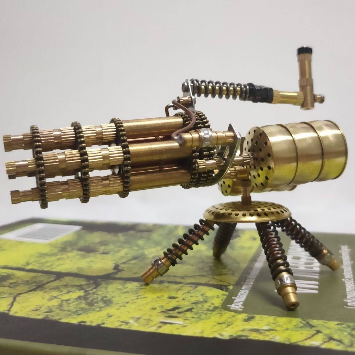 Steampunk Mechanical Gatling Metal Model Living Room Decoration High-End Ornament Iron Art Retro Decoration