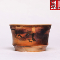 Equal to Tang Chai beaker Wei Xiaofang hand-painted pastel zodiac dog horse chicken Tea Cup master cup tea set