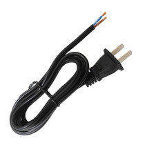 Pure copper national standard power cord plug 2 core 2 * 0 75 two with wire plug two-hole two-foot power cable 