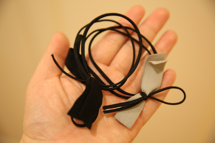 Good elasticity everyday Korean hair accessories spot chiffon fluttering bow rubber band hair ring