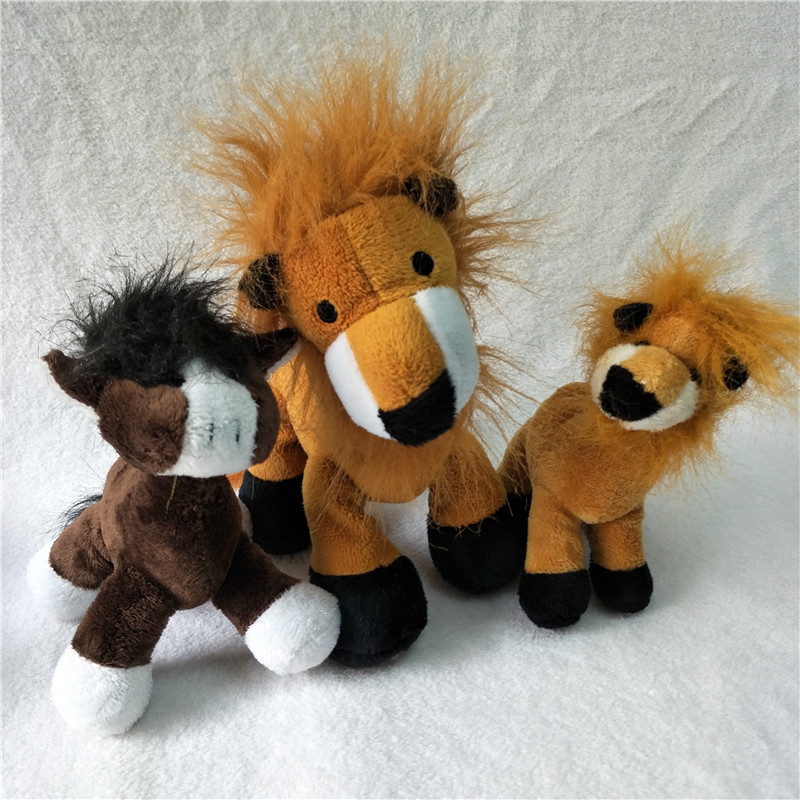 Foreign trade tail single plush children's holiday gift pet supplies European single-little lion and pony rattle dog toy