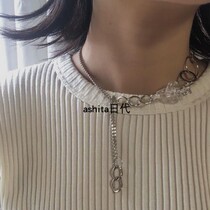 Japanese niche unique clavicle chain necklace can be put together