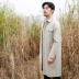 Phòng giấy 2018 đầu thu mới áo gió dài nam cotton cá tính áo gió nam đẹp Áo gió