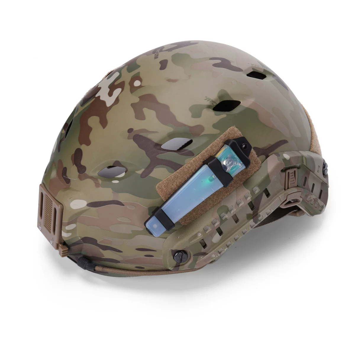 Tactics helmet, waterproof flashing lights, travel life jacket