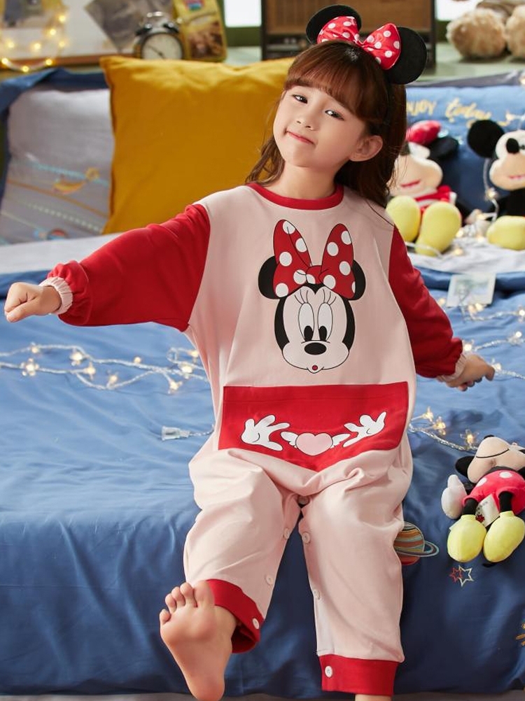 Children's pajamas conglomerate girls spring and autumn cotton thin anti-kick long sleeve baby summer children's home clothes
