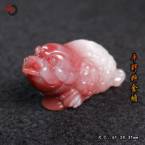 Guilin chicken blood jade and toad tea spouse handmade handmade carved raw stone parts for Guijin chicken