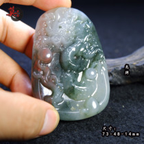Guilin Chicken Blood Jade Noble Princess Material Ice Seed Dragon Plate Large Pendant Pendant Pendant Handlebar Piece Natural Jade Hand Engraving