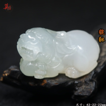 Guilin Chicken Blood Jade Pixiu Pendant Imperial Concubine Material Ice Emerald Raw Stone Pendant Natural Jade Hand-carved Pendant