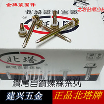 North Tower M5 5 national Peuta drilling tail self-drilling self-drilling self-drilling screw color steel tile Dovetail Wire External Hexagon Drilling Tail Nail