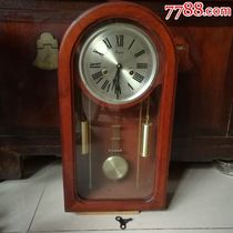 Nostalgic old object~Wooden wall clock~As shown in the picture height 61cm running and stopping when testing can be used and hidden