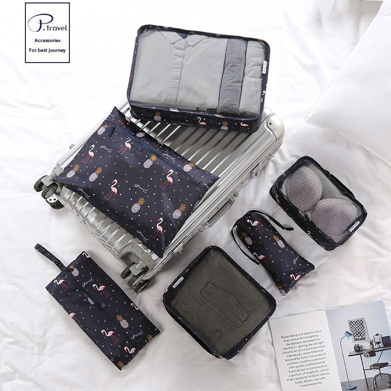 Portable travel storage bag six-piece travel supplies luggage sorting bag storage bag