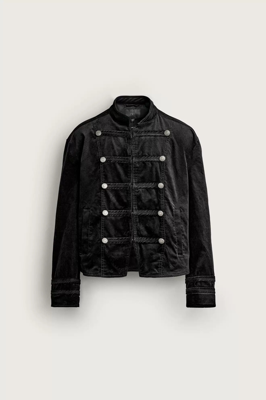 October Zara Domestic Genuine Product Purchasing Agent 3715/815 Men's Velvet Short Mandarin Collar Jacket 3715815